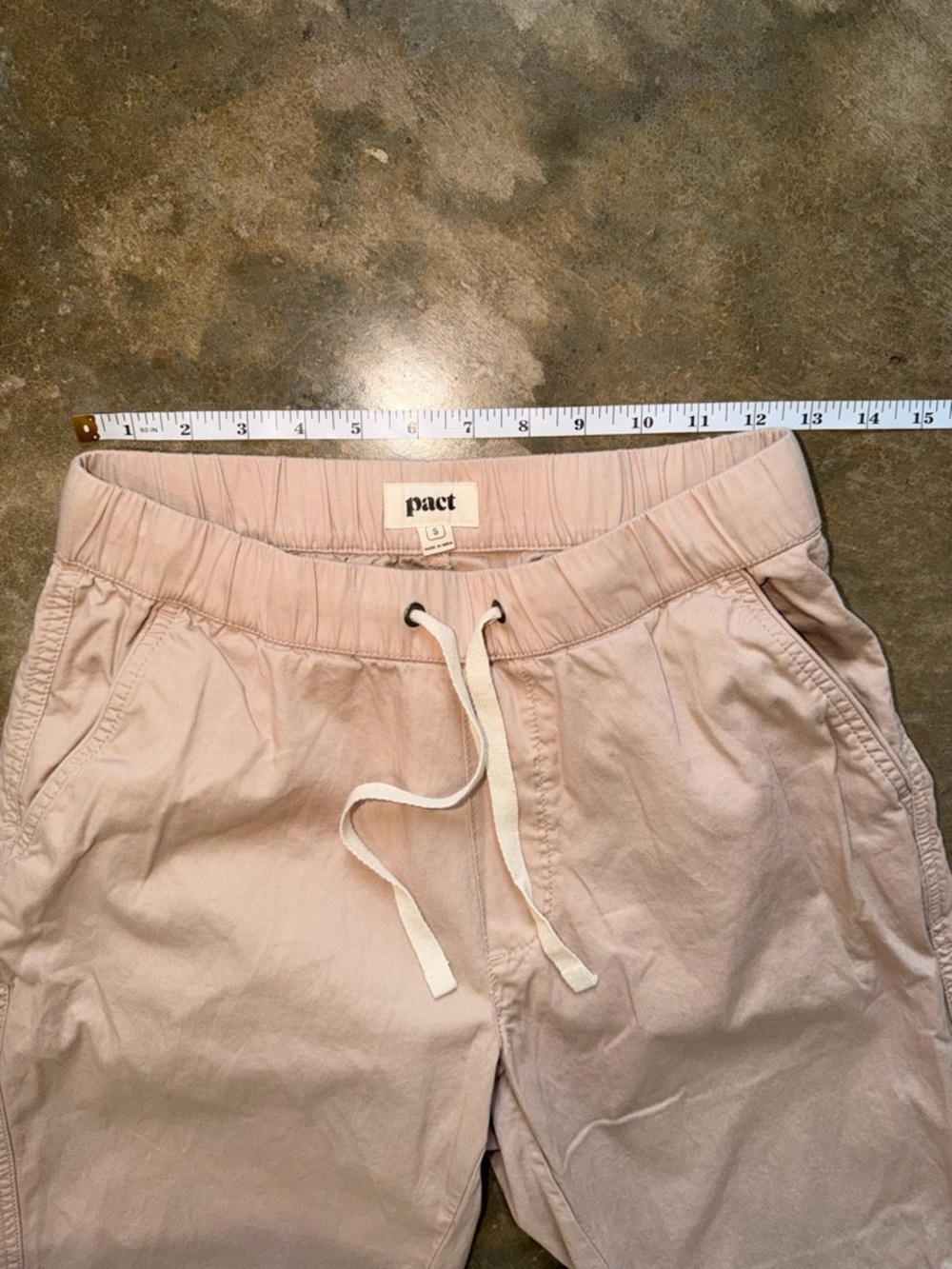 Pact Women's Khaki Drawstring Pants - Size S - Picture 5 of 11